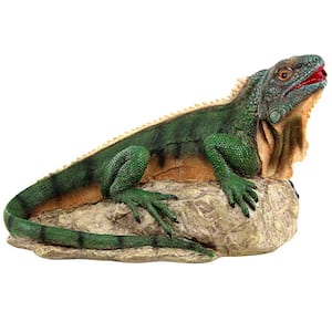 Ike, the Iguana Stone Bonded Resin Piped Spitting Statue