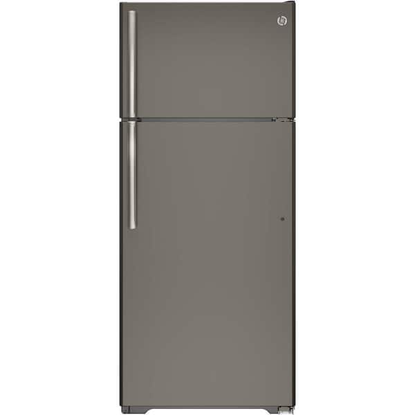 GE 17.5 cu. ft. Top Freezer Refrigerator in Slate, Fingerprint Resistant and ENERGY STAR
