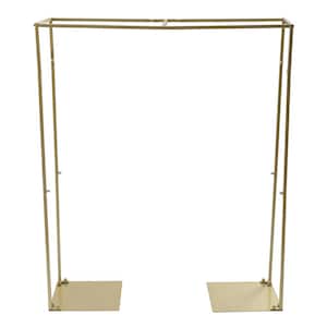 Loyalheartdy 46.5 Floor Metal Easels 2Pcs Portable Gold Easel Stand  w/Adjustable Hooks for Wedding Displays, Welcome Signs 