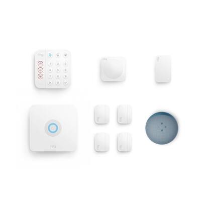 Wireless Alarm Home Security Kit (8-Piece) (2nd Gen) with Echo Dot- Twilight Blue (4th Gen)