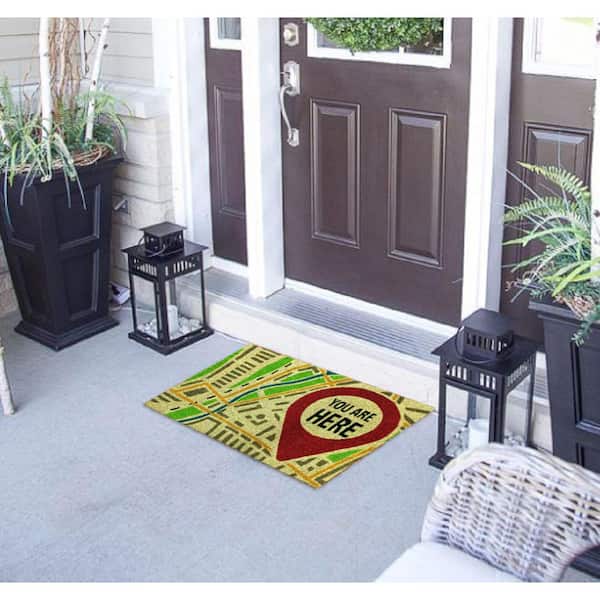 J&V Textiles Home Outdoor Coir Doormat 18 x 30