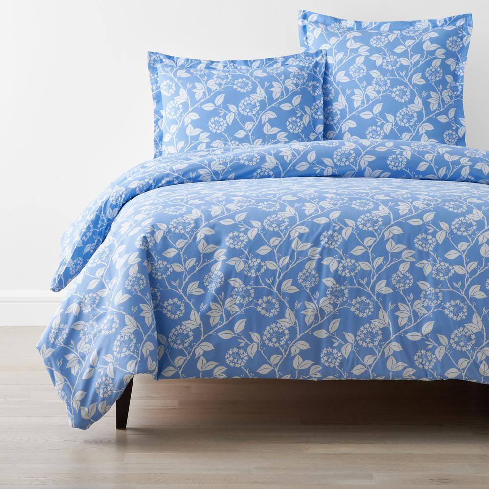 The Company Store Company Cotton Myla Leaf Blue Full Organic Cotton