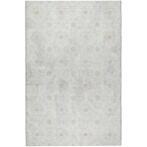 Dream Shag Premium Machine Washable Abstract ADS734 Ivory 10 ft. x 14 ft. Area Rug