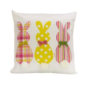 16 in. Bunny Trio Easter Pillow
