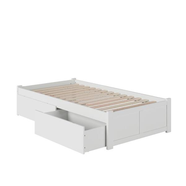 Afi Concord White Twin Platform Bed, Twin Xl Bed Frame Home Depot Canada