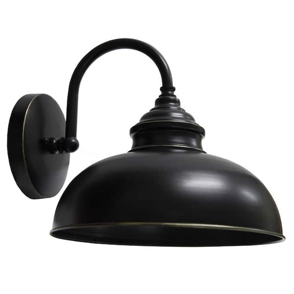 Unbranded Irene 1-Light Imperial Black Wall Sconce with Dimmable;Rust Resistant
