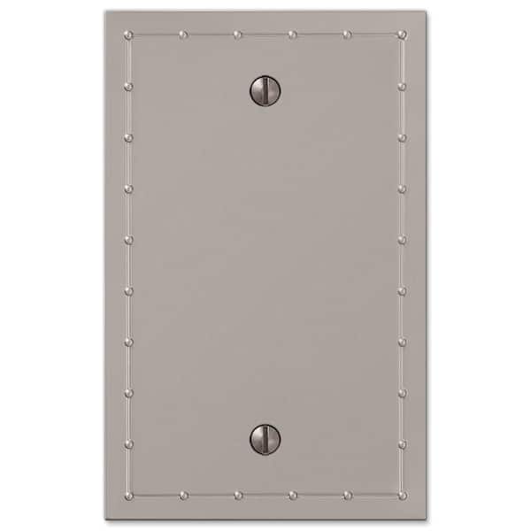 AMERELLE Rosa 1 Gang Blank Metal Wall Plate - Satin Nickel