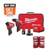 Milwaukee M12 FUEL 12-Volt Lithium-Ion Brushless Cordless Hammer Drill & Impact Driver Combo Kit (2-Tool) with Bit Set (45-Piece) 3497-22-48-32-4023