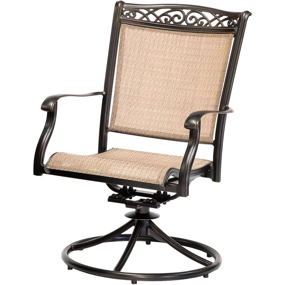 Fontana 5-Piece Tan and Glass Outdoor Dining Set