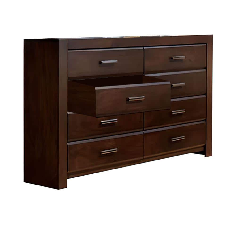 Oberreit Solid Wood Dresser in Sophisticated Walnut Finish