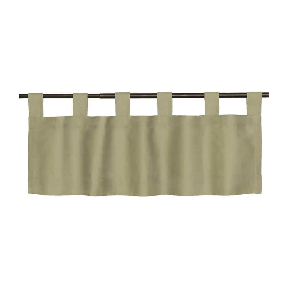 Sage Cotton Tab Top Insulated Valance - 40" x 15"