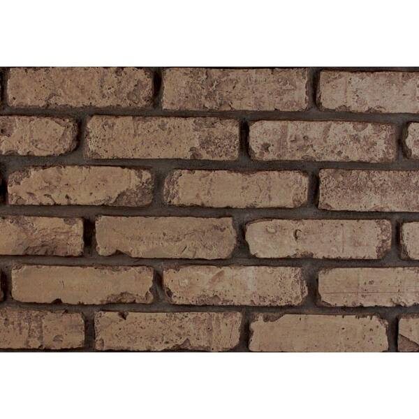 Superior Building Supplies Brownstone 8 in. x 8 in. x 3/4 in. Faux Reclaimed Brick Stone Sample