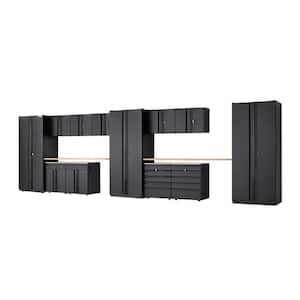 14-Piece Heavy Duty Welded Steel Garage Storage System in Black (276 in. W x 81 in. H x 24 in. D)
