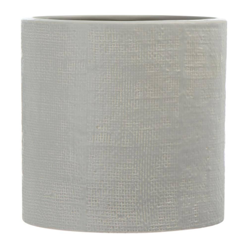 UPC 191009367444 product image for Stone Planter with Textured Finish in Grey | upcitemdb.com