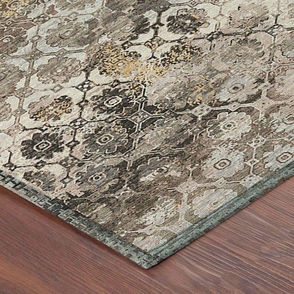 Chantille Machine Washable Indoor/Outdoor Abstract ACN2433 Brown 8 ft. x 10 ft. Area Rug