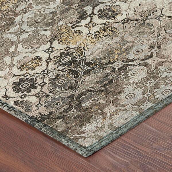 Chantille Machine Washable Indoor/Outdoor Abstract ACN2433 Brown 9 ft. x 12 ft. Area Rug