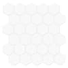 Tic Tac Tiles Thicker Hexagon White 12 in. x 12 in. PVC Peel and Stick Tile (8.5 sq. ft./10) THX57-10