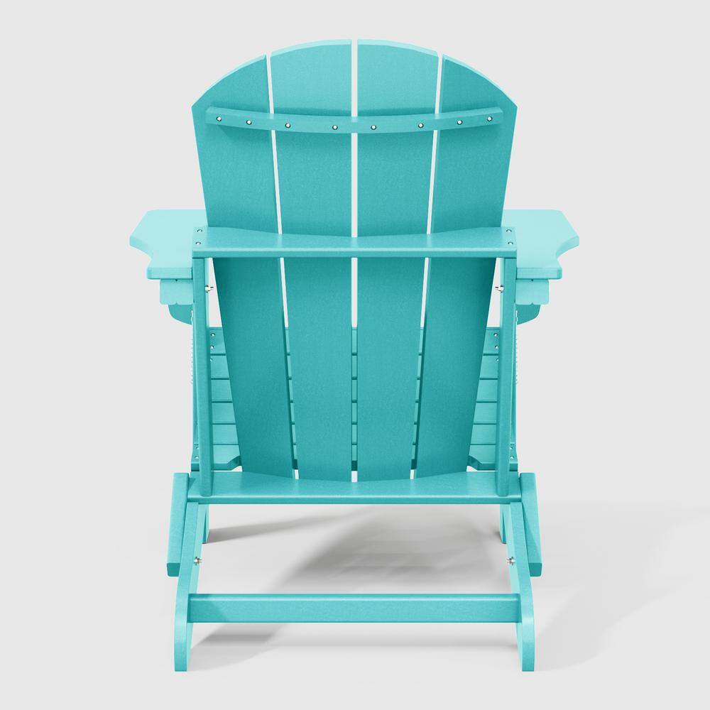 Turquoise Poly Adirondack Chair with Square Arms