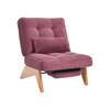 HOMEFUN Modern Red Corduroy Upholstered Lounge Wingback Chair Accent Chair with Adjustable Backrest and Retractable Footrest HFHDSN-1151WR