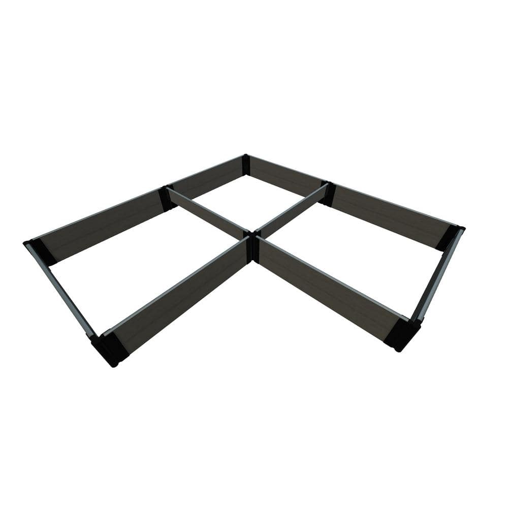 Weathered Wood Composite Raised Garden Bed with 11" Height