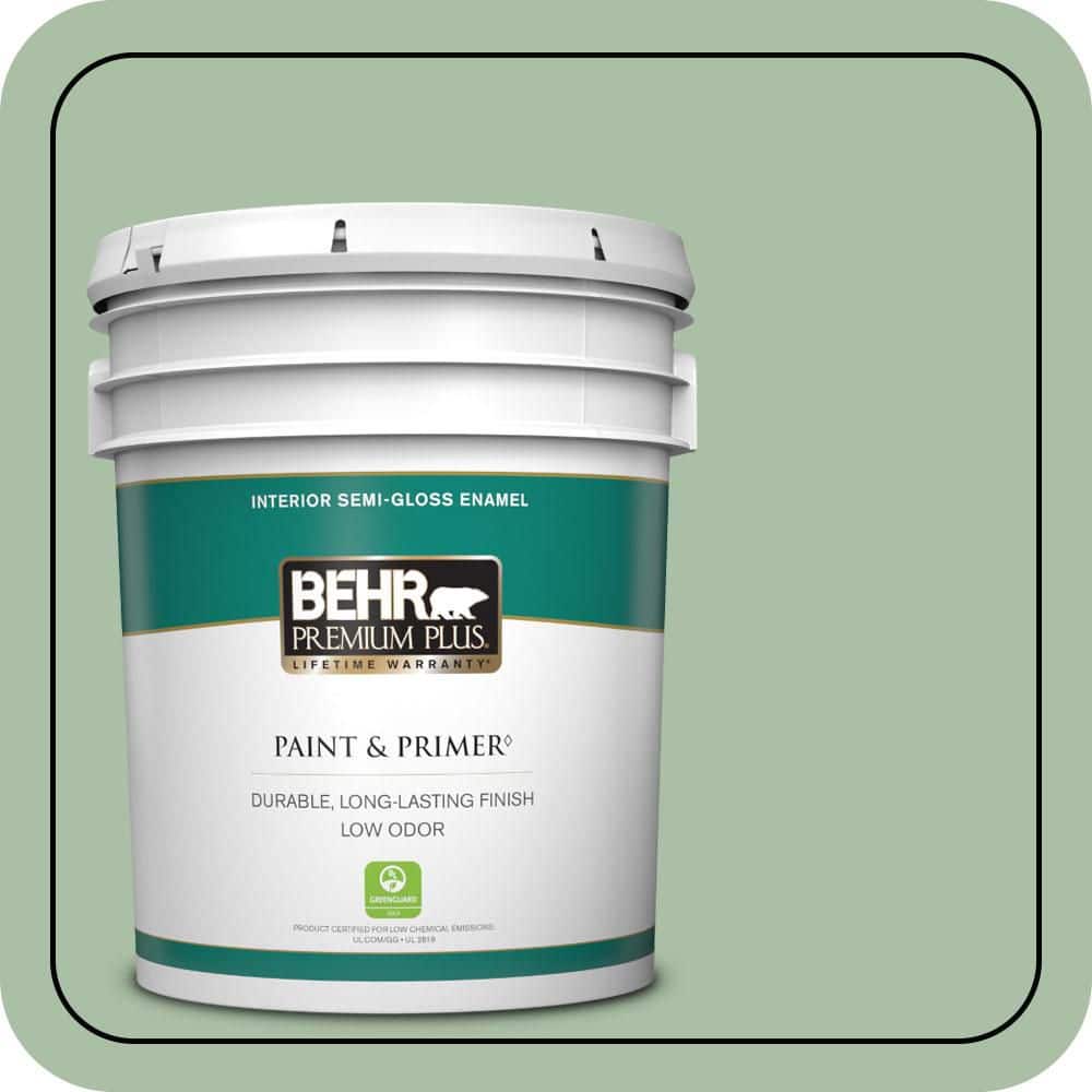 5 gal. #S400-4 Azalea Leaf Semi-Gloss Enamel Low Odor Interior Paint & Primer price history on PriceWatchPro