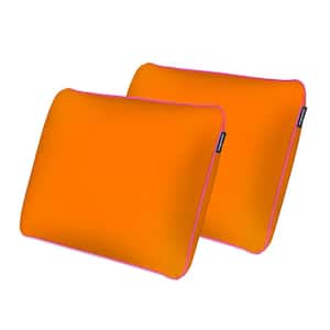 Standard All Position Memory Foam with Cool-to-the-Touch Cover - Sunset Orange (Set of 2)