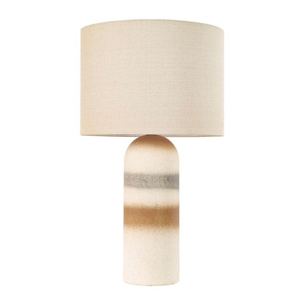 Pia Ricco 26.7 in. Beige Ceramics Table Lamp