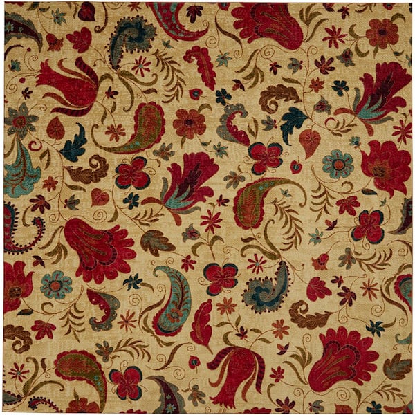 Mohawk Home Tropical Acres Multi 10 ft. x 10 ft. Paisley Area Rug