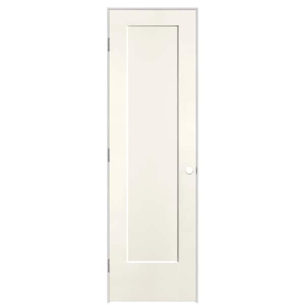 Masonite 24 in. x 80 in. 1-Panel Lincoln Park Right-Hand Hollow Core Ivory Keys Molded Composite Single Prehung Interior Door