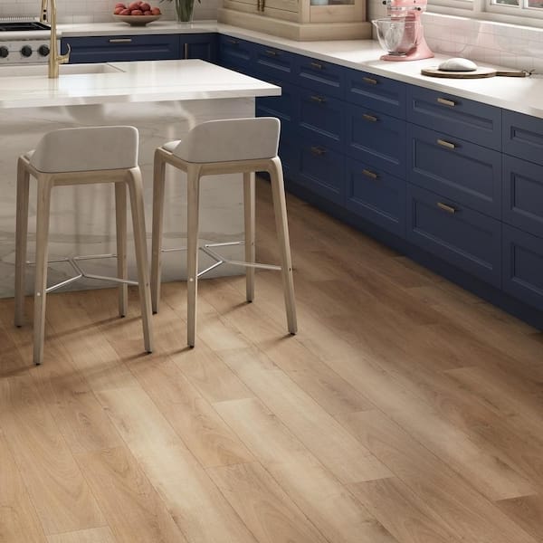 DuraDecor Liz Marie's Sandbar Blonde 20 MIL x 7 in. W x 48 in. L Click Lock Waterproof Lux Vinyl Plank Flooring (23.2 sqft/case)