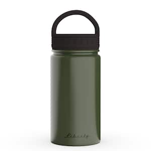 12 oz. Crocodile Green Insulated Stainless Steel Water Bottle with D-Ring Lid