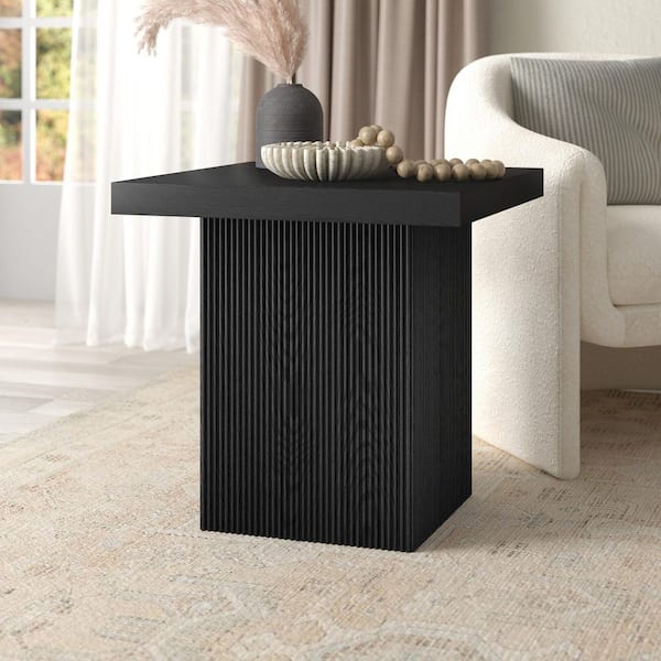 Meyer&Cross Torren 22 in. Black Grain Square MDF Top End Table