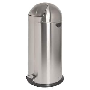 13.5 Gal. Chrome Round Top Pedal Trash Can
