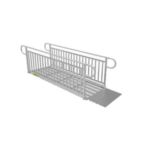 PATHWAY 3G 8 ft. Wheelchair Ramp Kit with Expanded Metal Surface and Vertical Picket Handrails