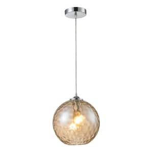 Watersphere 1-Light Polished Chrome Ceiling Mount Pendant