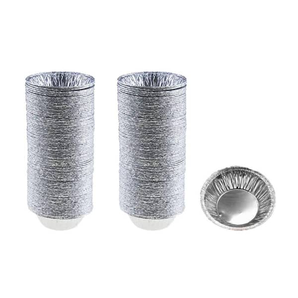 3.26 in. Aluminum Foil Mini Pie Pans for Kitchen, Baking Tarts, Quiche, Pudding, and More (100-Pack)
