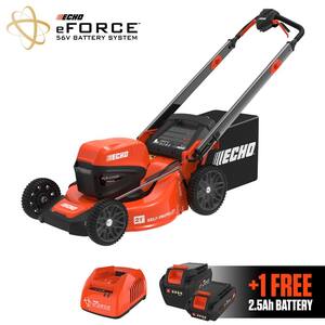 eFORCE 56V 21 in. Cordless Battery Walk Behind Self-Propelled Lawn Mower with 5.0Ah Battery and Charger