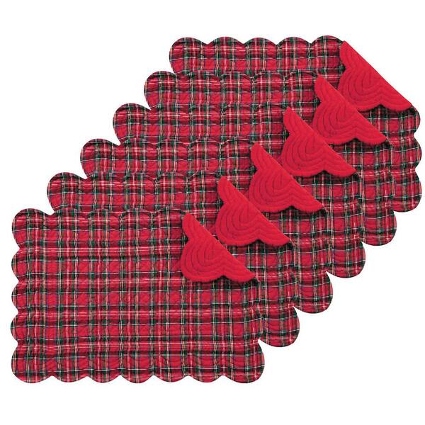 C&F HOME Red Plaid Placemat (Set of 6)
