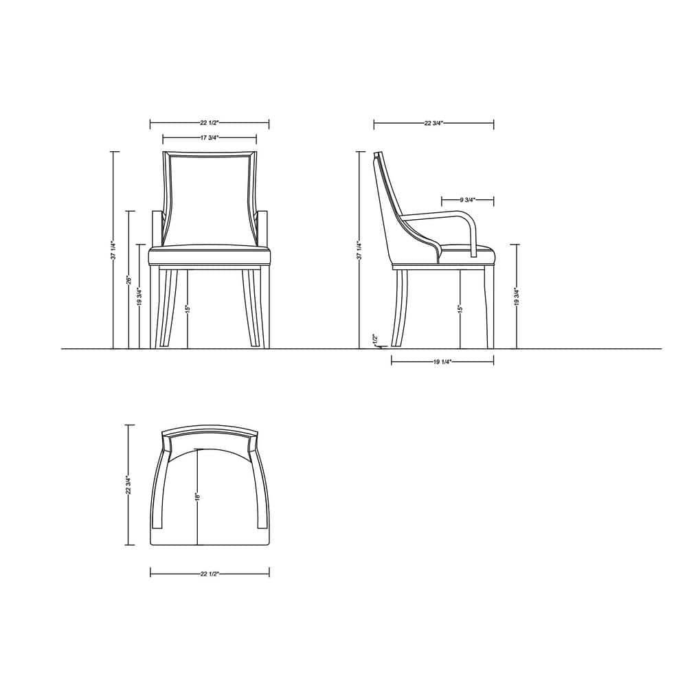 Elegant Gray Faux Leather Upholstered Armchair with Beech Wood
