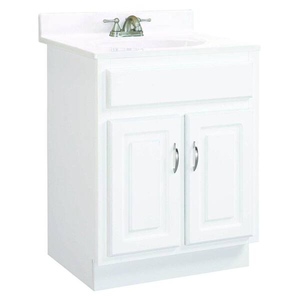 Unbranded Concord 24 in. W x 21 in. D Two Door Unassembled Vanity Cabinet Only in White Gloss