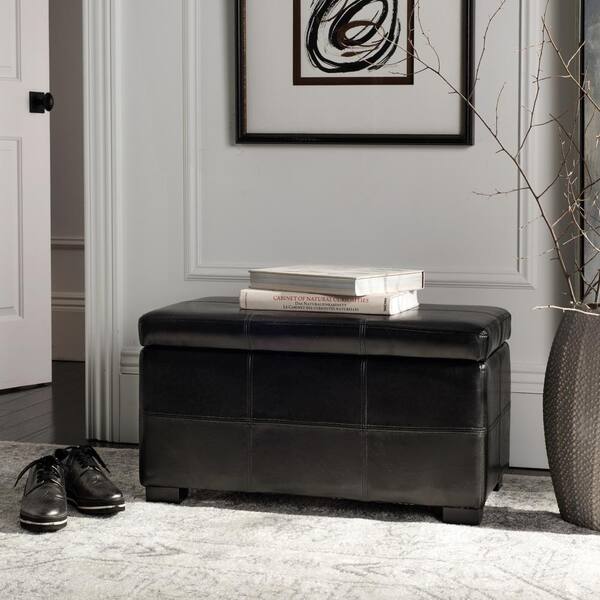 SAFAVIEH Lily Black Storage Bench