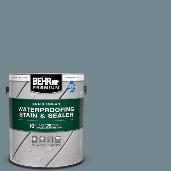 BEHR PREMIUM 1 gal. #N470-5 Norwegian Blue Solid Color Waterproofing Exterior Wood Stain and Sealer