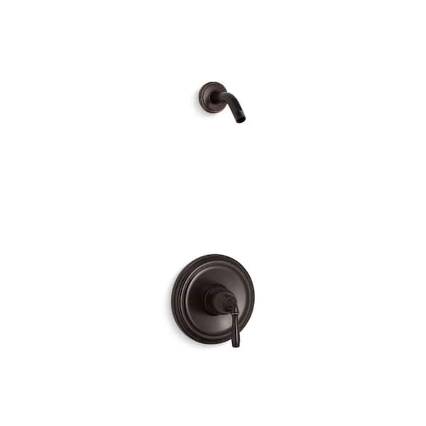 KOHLER Devonshire 1-Handle Wall Mount Shower Valve Trim Kit in Oil-Rubbed Bronze with Rite-Temp Technology (Valve Not Included)