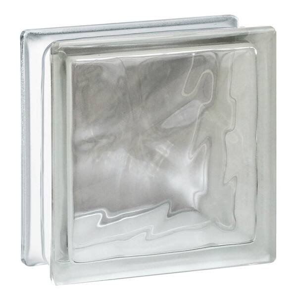 Clearly Secure 8 in. x 8 in. x 3 in. Wave Pattern Glass Block (4-Case)