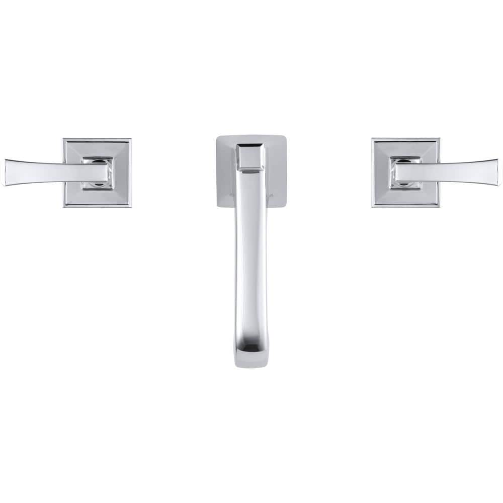 Memoirs Stately Polished Chrome Double Handle Widespread Bathroom Faucet