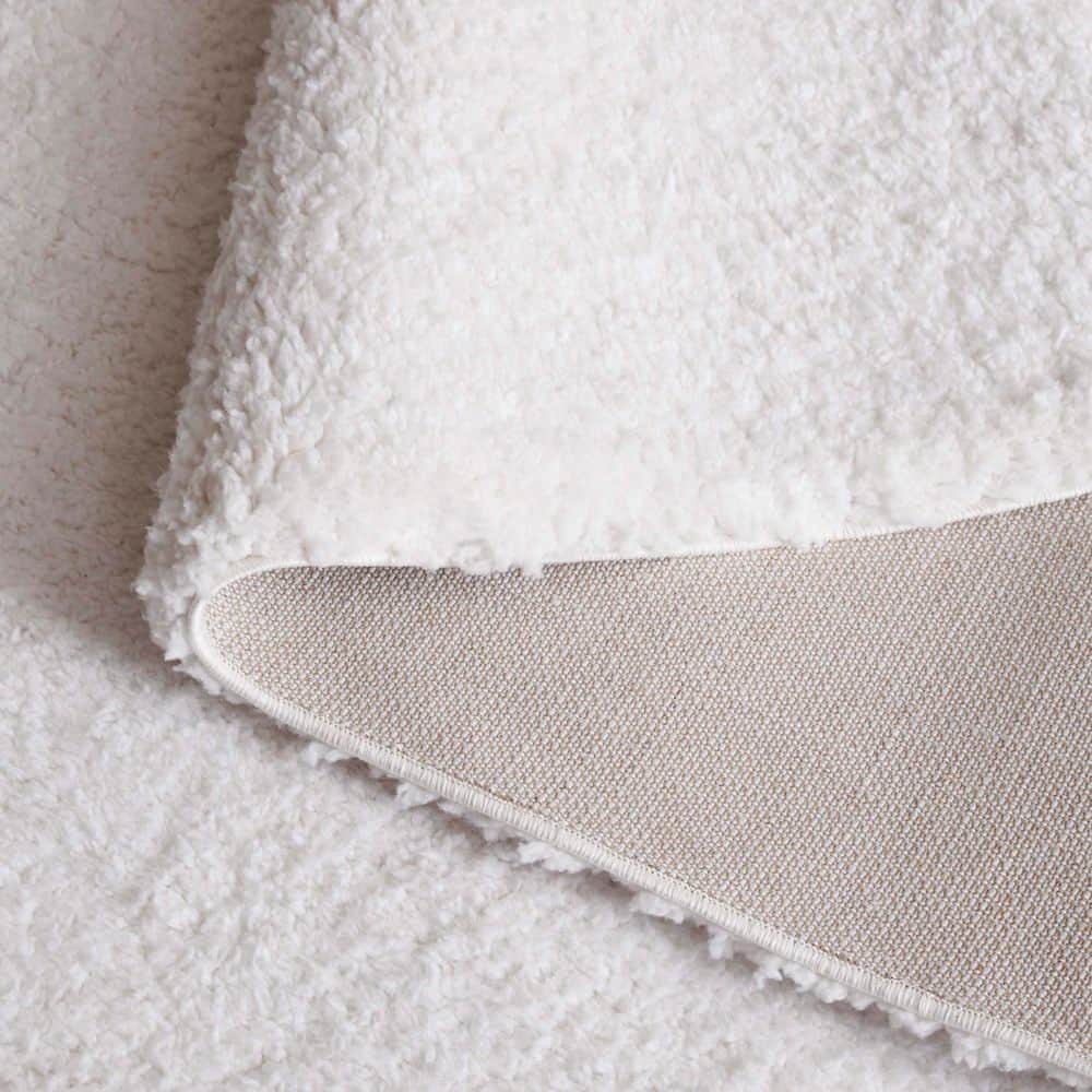 Rumi Shag 9 ft. x 12 ft. Ivory Modern Solid Area Rug - thumbnail 5