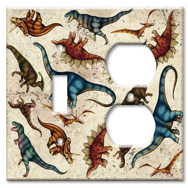 Art Plates Dinosaurs Switch/Outlet Combo Wall Plate