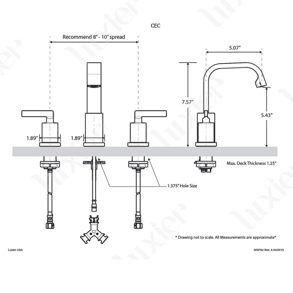 Brushed Nickel Widespread 2-Handle Bathroom Faucet with Drain Assembly