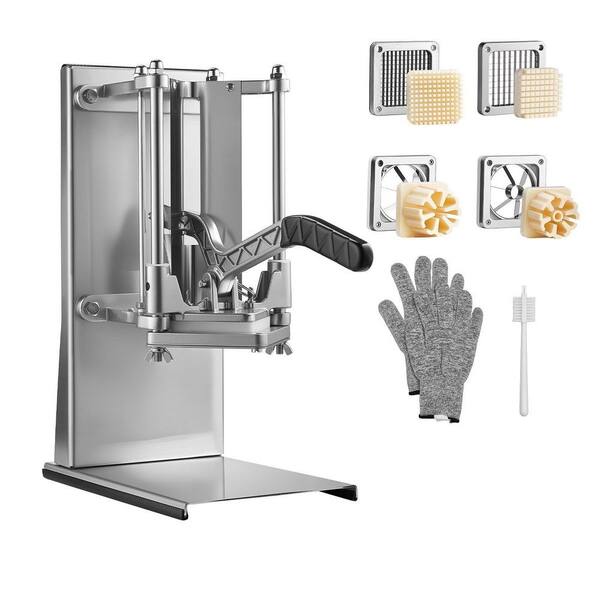 Stainless Steel Wall‑Mount Commercial French Fry Vegetable Potato Chopper Cutter with 4 Blades
