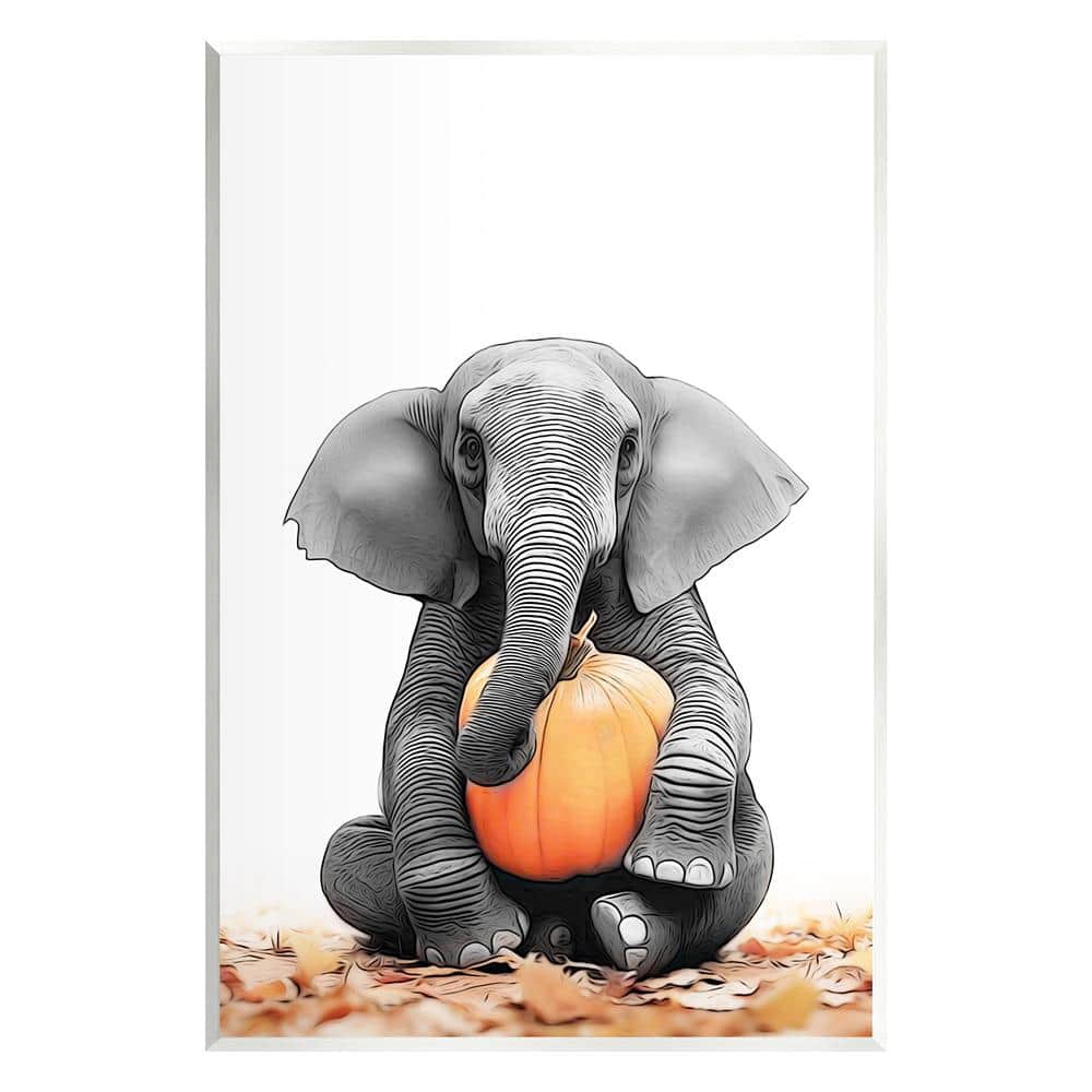 Elephant in Autumn Leaves by Annalisa Latella 1-Piece Unframed Graphic Print Animal Poster Art Print 15 in. x 10 in. price history on PriceWatchPro